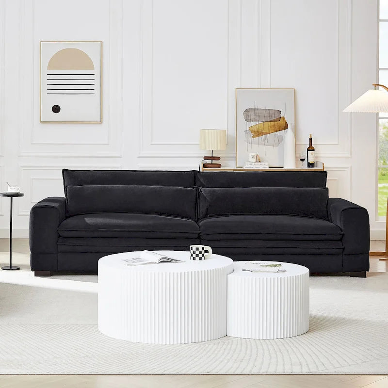 Canapé Mid-Century, canapé moderne rembourré pour salon, chambre, appartement, bureau à domicile