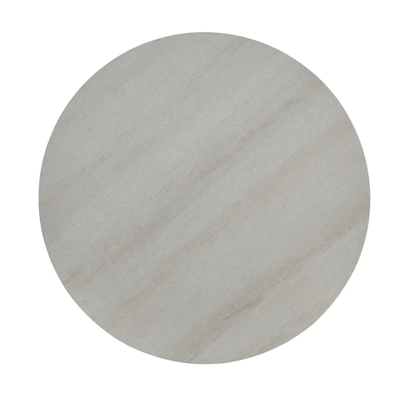Table d'appoint contemporaine en bois rond avec étagère pour chambre ou salon