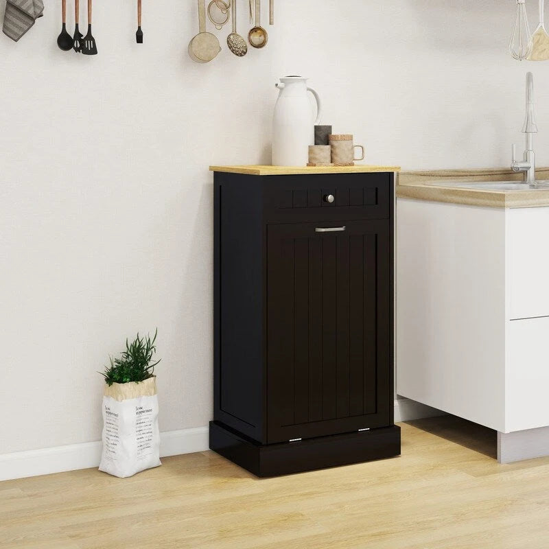 1 tiroir et meuble poubelle inclinable à 1 compartiment Meuble poubelle de cuisine