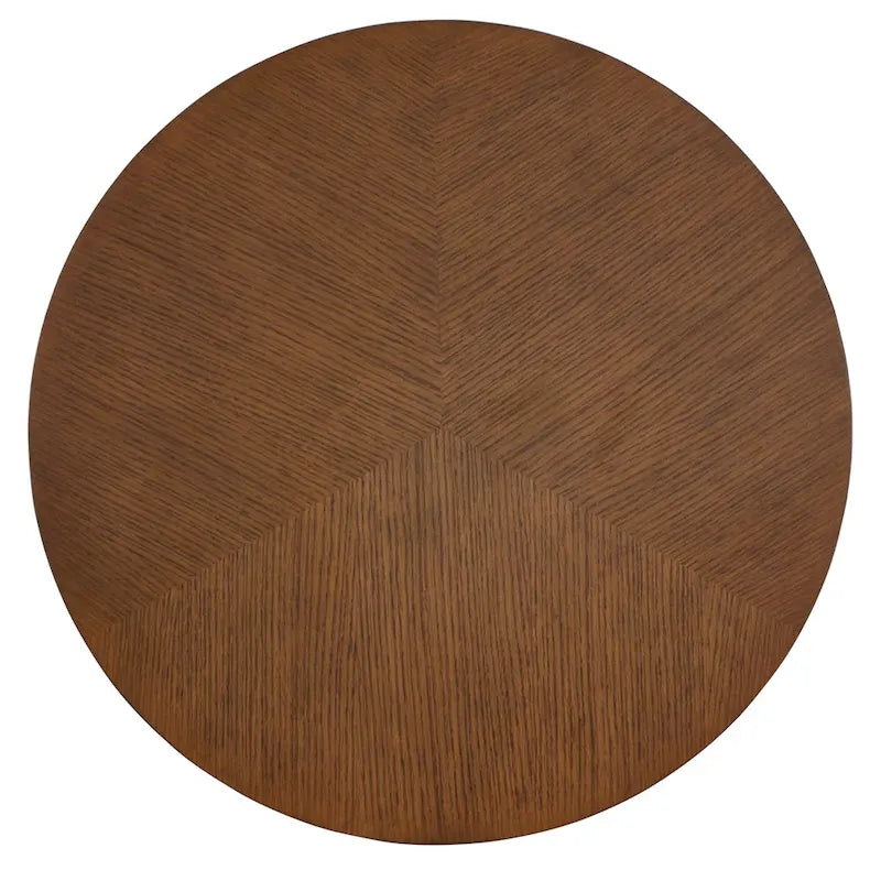 Table d'appoint ronde à 2 niveaux - 26,5 - Marron