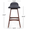 Anatoli Mid-century Modern Upholstered Barstool (Set of 2) by Christopher Knight Home
