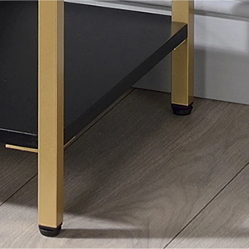 Console 3 étagères en acier Glam 48 pouces