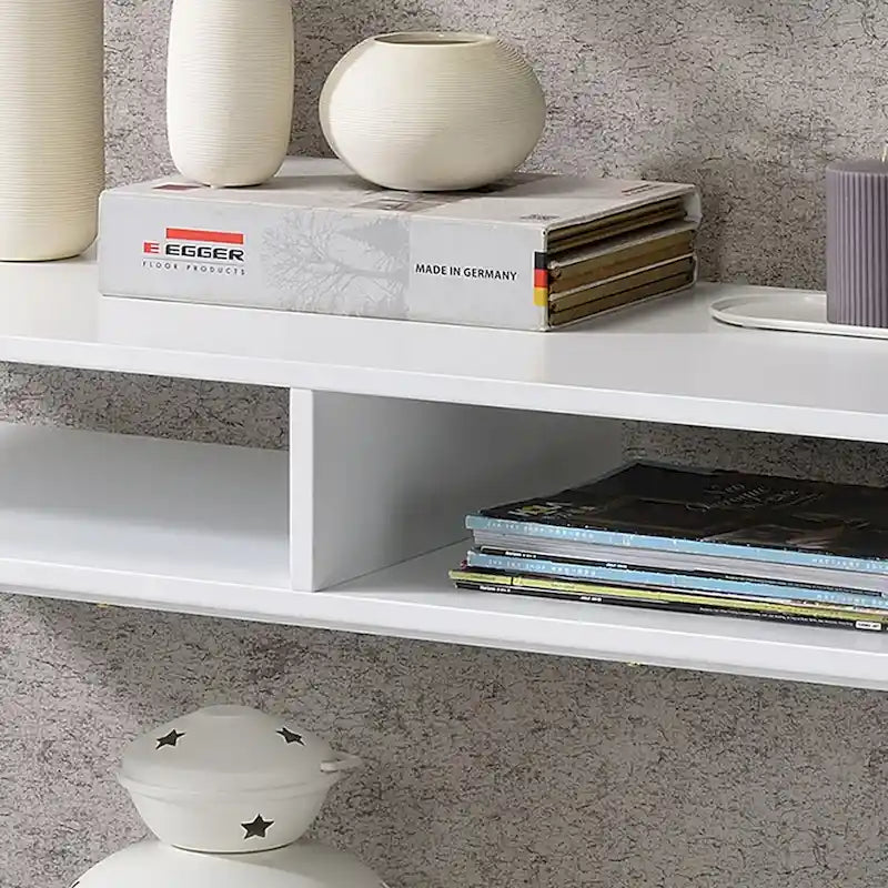 Console 3 étagères en acier Glam 48 pouces