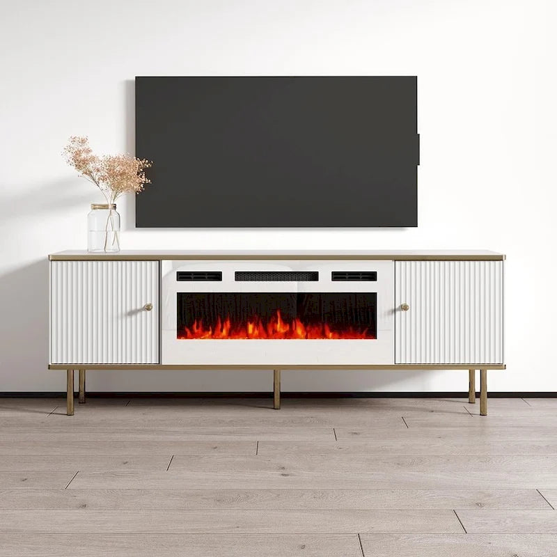 Meuble TV 63 pouces avec cheminée électrique