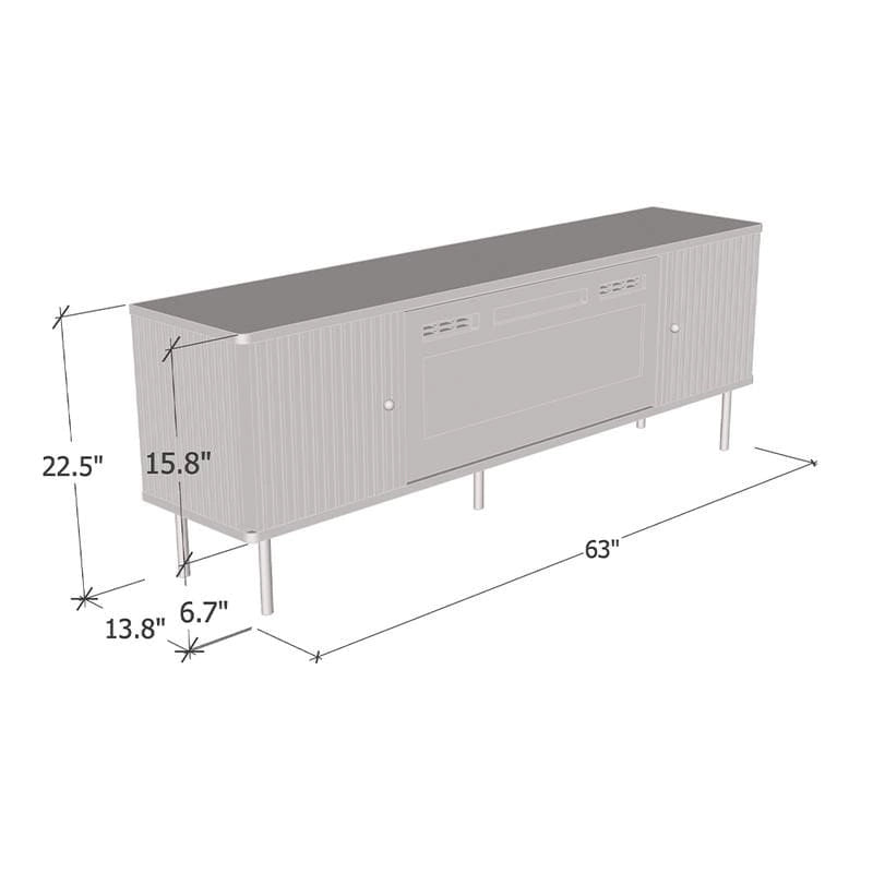 Meuble TV 63 pouces avec cheminée électrique
