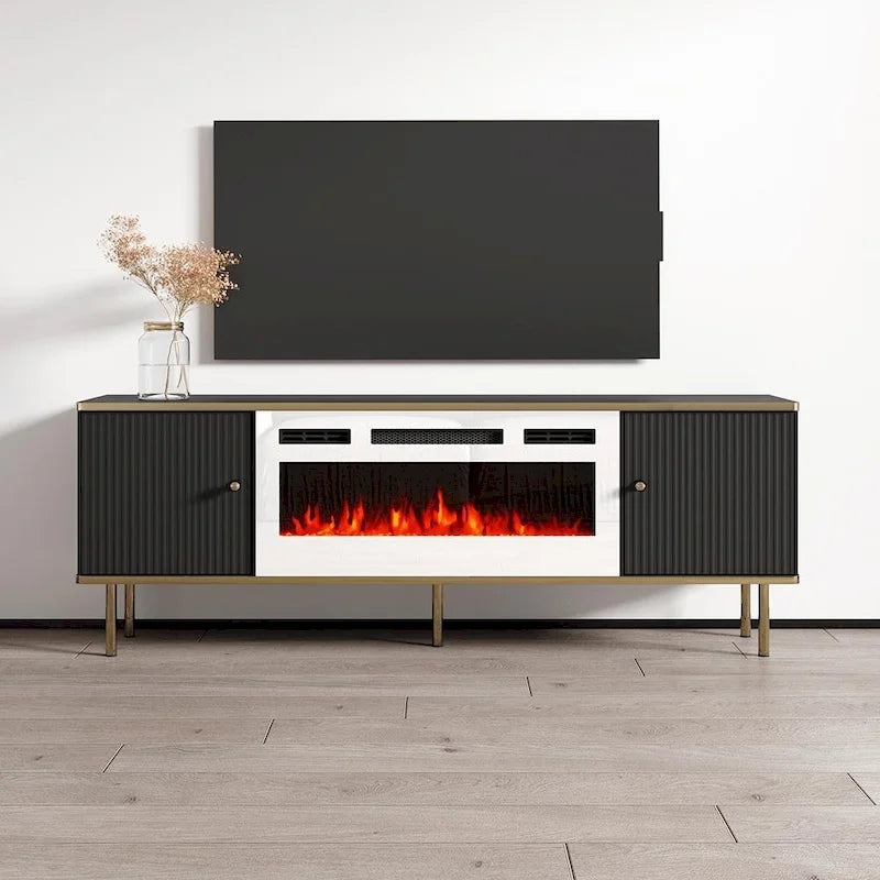 Meuble TV 63 pouces avec cheminée électrique