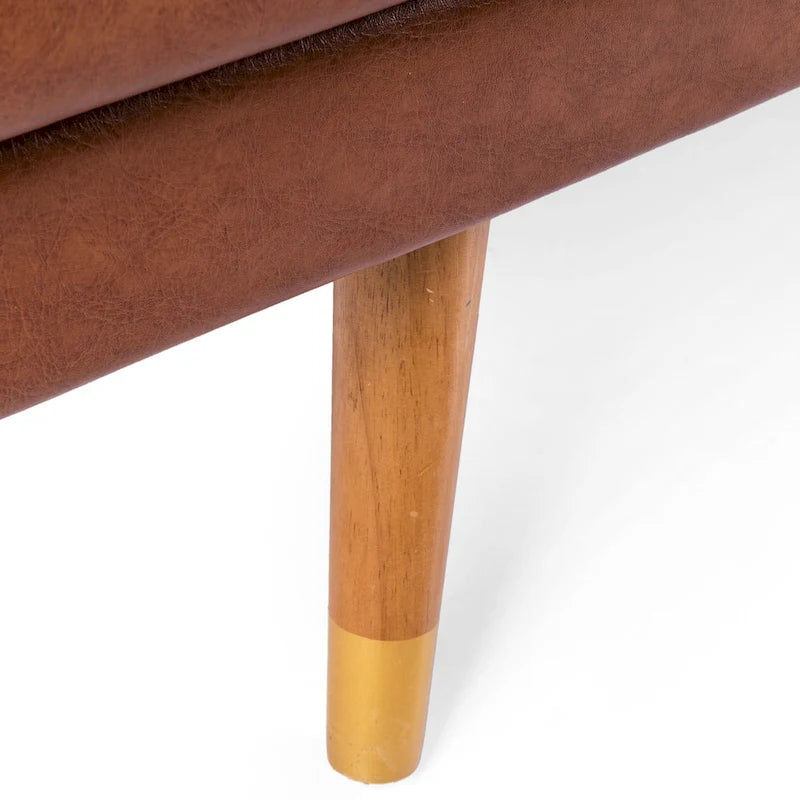 Canapé capitonné de style Mid-century avec coussins décoratifs