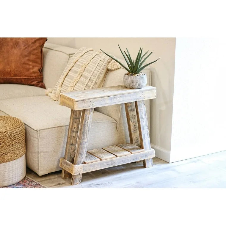 Table d'appoint à cadre en A Luxe aztèque 26x8x23 (naturel)