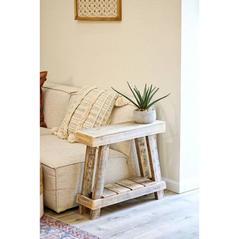 Table d'appoint à cadre en A Luxe aztèque 26x8x23 (naturel)