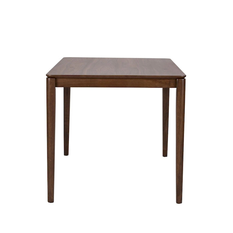 Table à pieds rectangulaires en noyer satiné - Placage de caoutchouc et de noyer