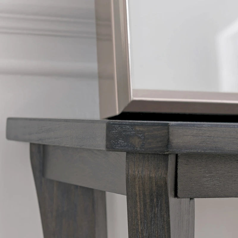 Console d'entrée en bois massif avec étagère – Cerisier Chocolat