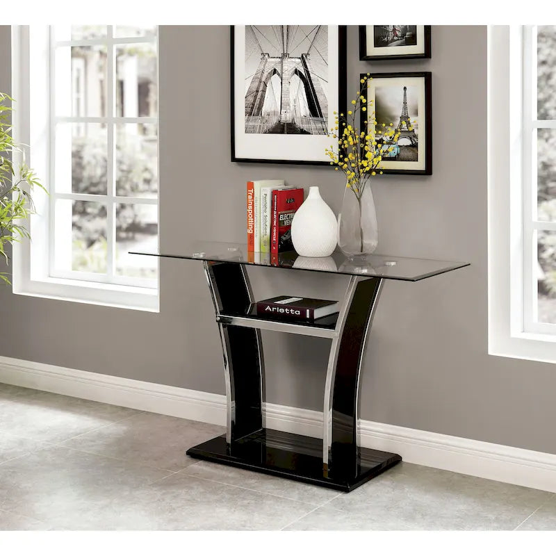 Table de canapé moderne à 2 étagères en métal de 4 pouces