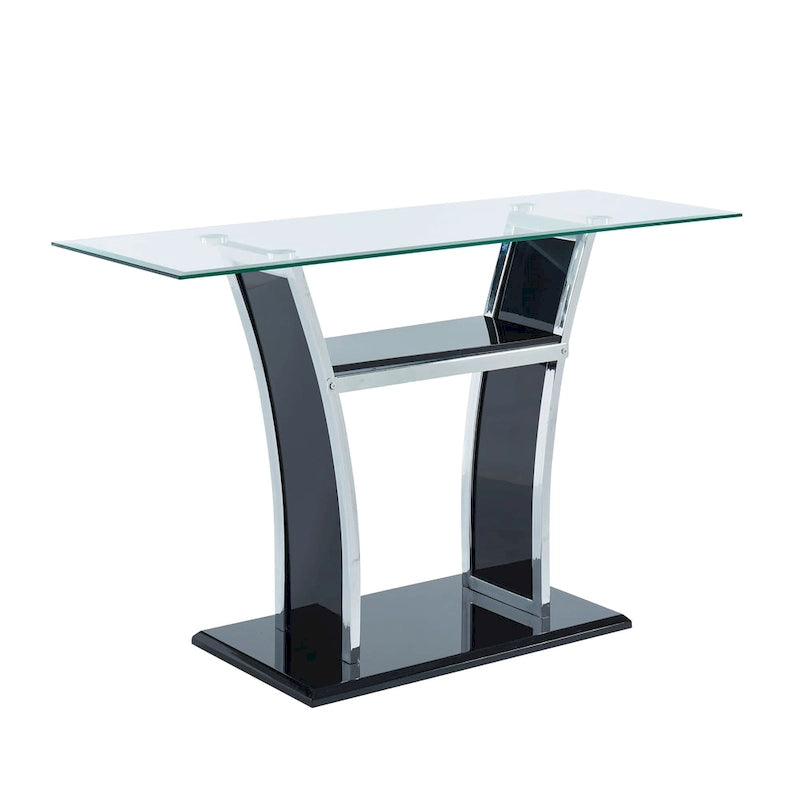 Table de canapé moderne à 2 étagères en métal de 4 pouces