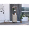Meuble de Rangement Linge avec 4 Étagères et Porte Simple - 15,7L x 15,7P x 59,3H