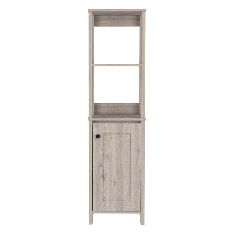 Meuble de Rangement Linge avec 4 Étagères et Porte Simple - 15,7L x 15,7P x 59,3H