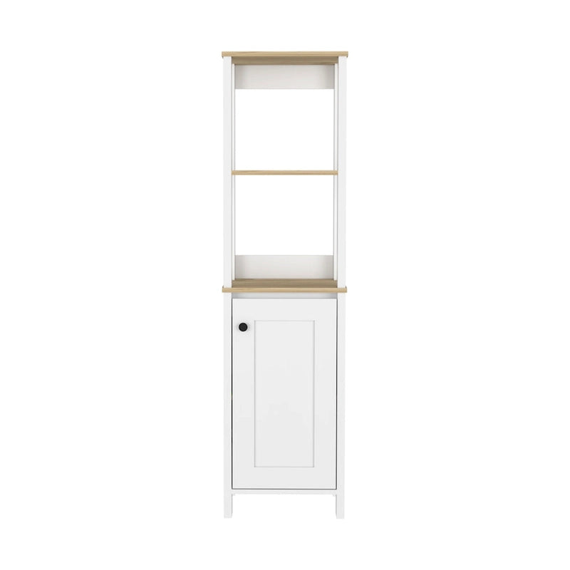 Meuble de Rangement Linge avec 4 Étagères et Porte Simple - 15,7L x 15,7P x 59,3H