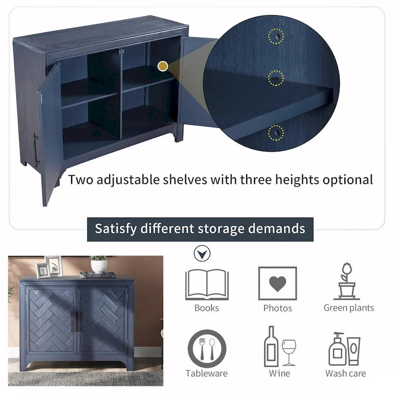 Table console avec 2 étagères