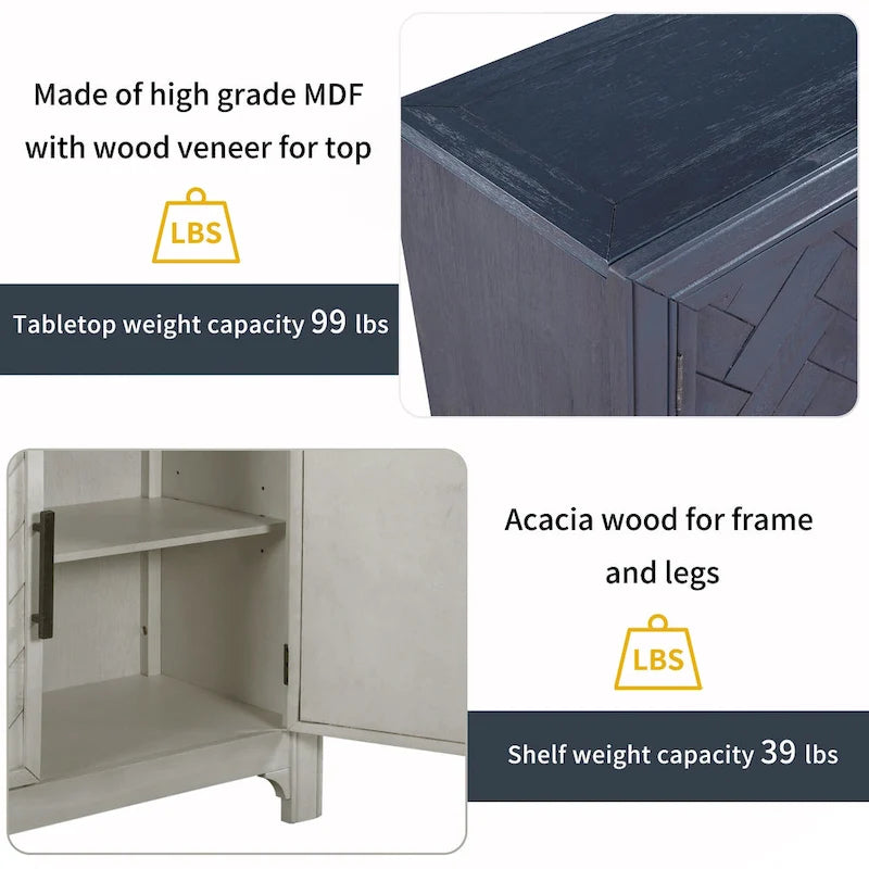 Table console avec 2 étagères