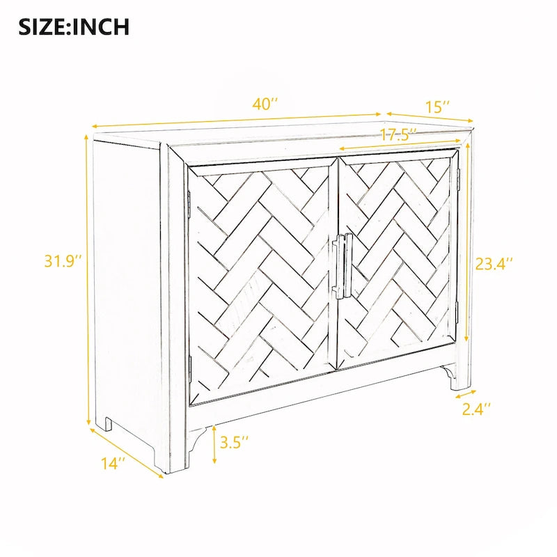 Table console avec 2 étagères