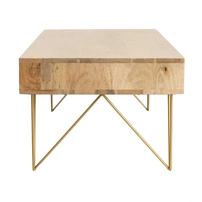 Table basse de salon à 1 tiroir et 1 étagère - 43L x 22P x 16H