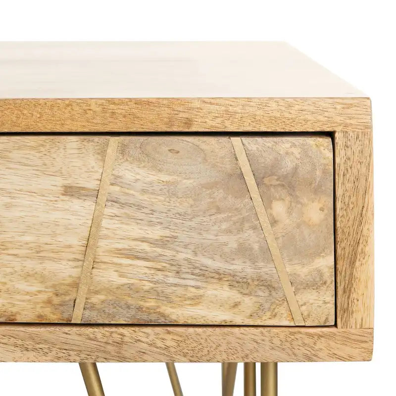 Table basse de salon à 1 tiroir et 1 étagère - 43L x 22P x 16H