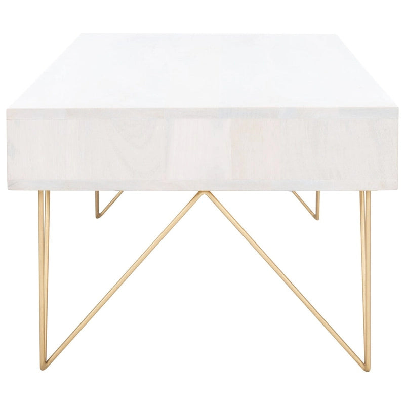 Table basse de salon à 1 tiroir et 1 étagère - 43L x 22P x 16H