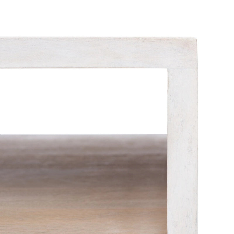 Table basse de salon à 1 tiroir et 1 étagère - 43L x 22P x 16H