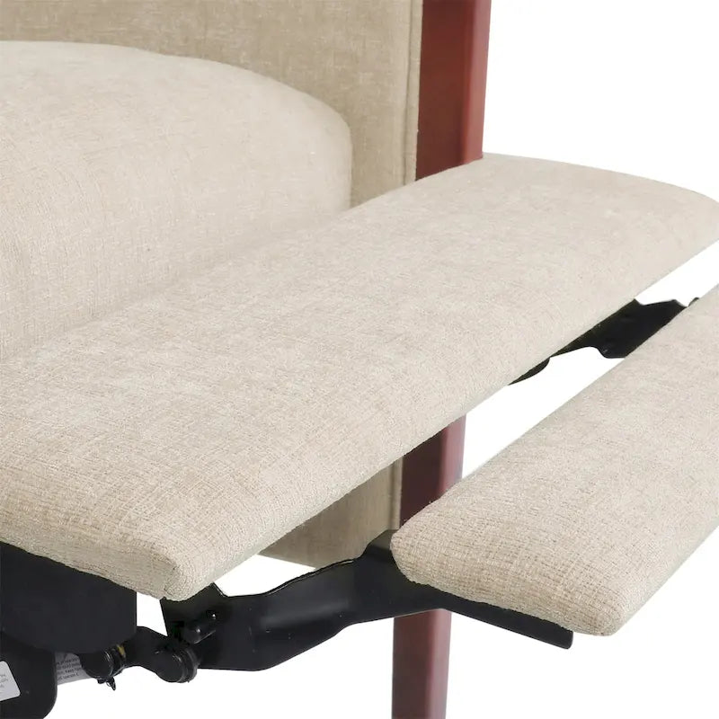Fauteuil inclinable mi-siècle moderne en tissu à dossier poussoir