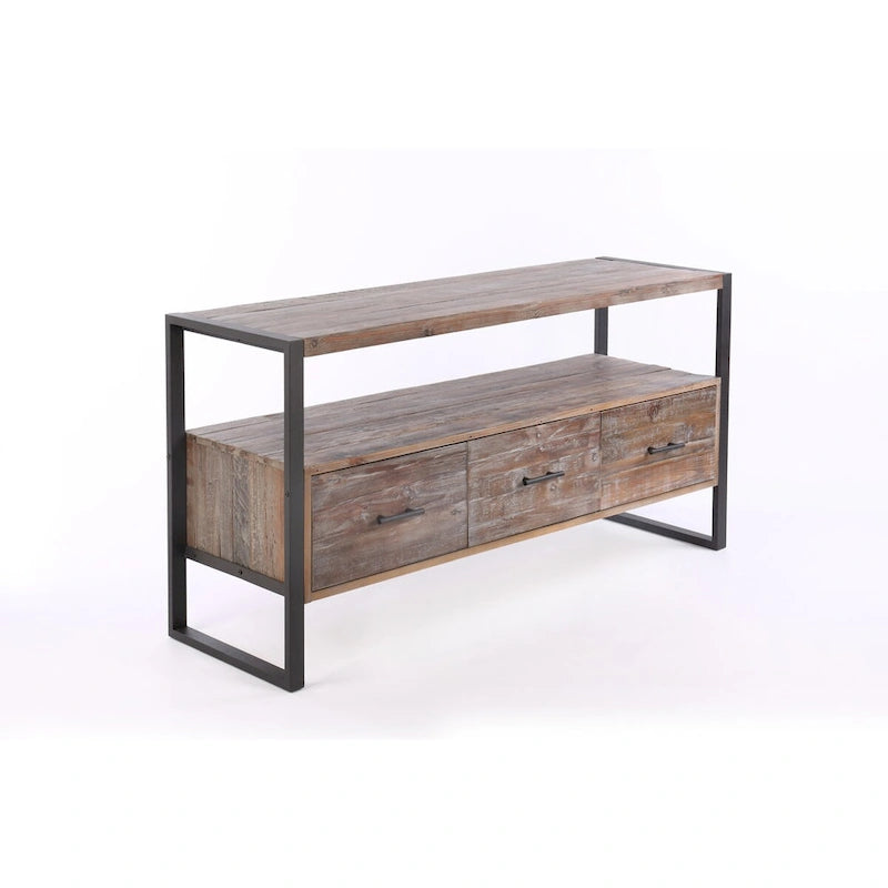 Console avec 3 tiroirs et étagère ouverte