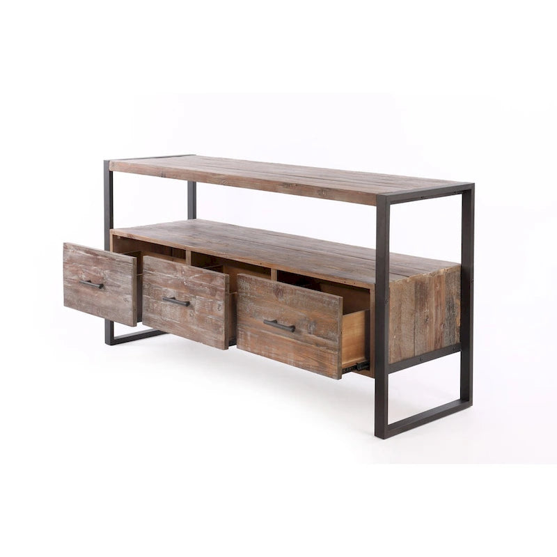 Console avec 3 tiroirs et étagère ouverte