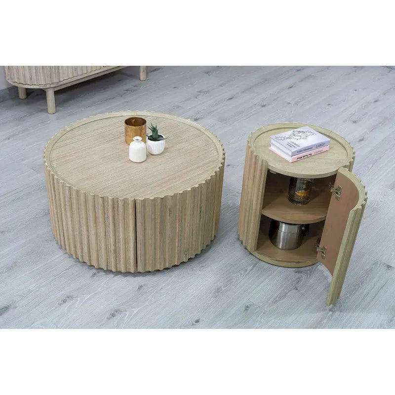 Table basse ronde Acacia