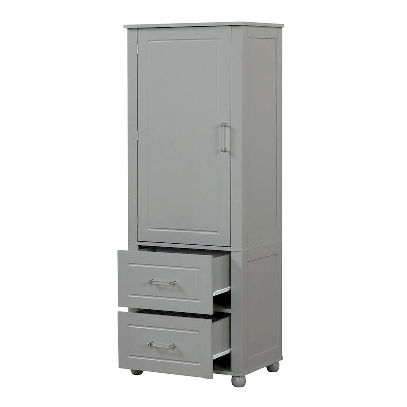 Meuble de rangement autoportant avec deux tiroirs