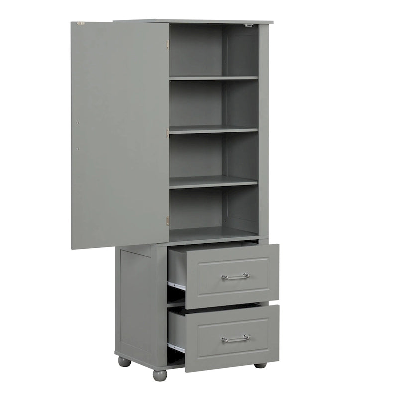 Meuble de rangement autoportant avec deux tiroirs