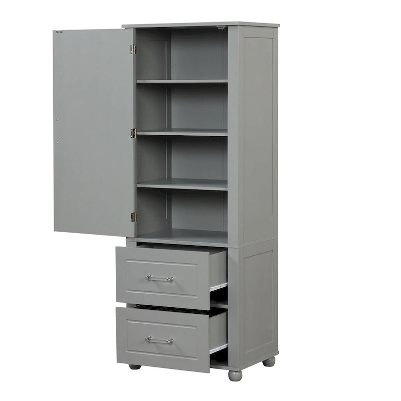 Meuble de rangement autoportant avec deux tiroirs