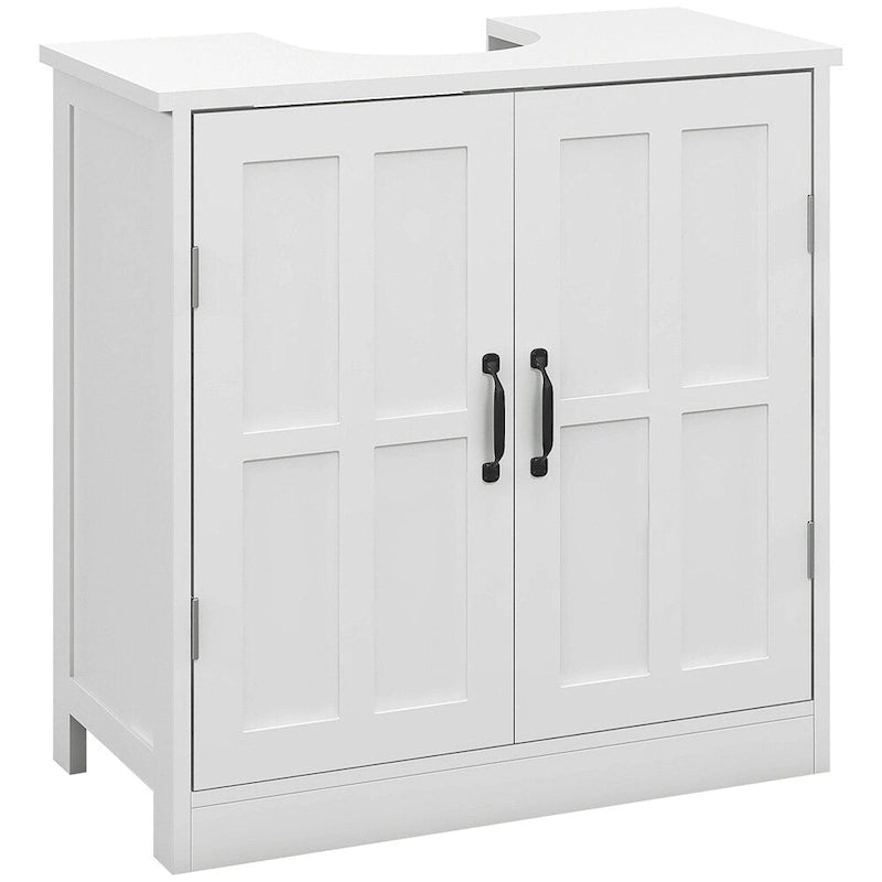 Meuble sous-vasque en bois pour salle de bain avec étagère réglable (sans vasque)