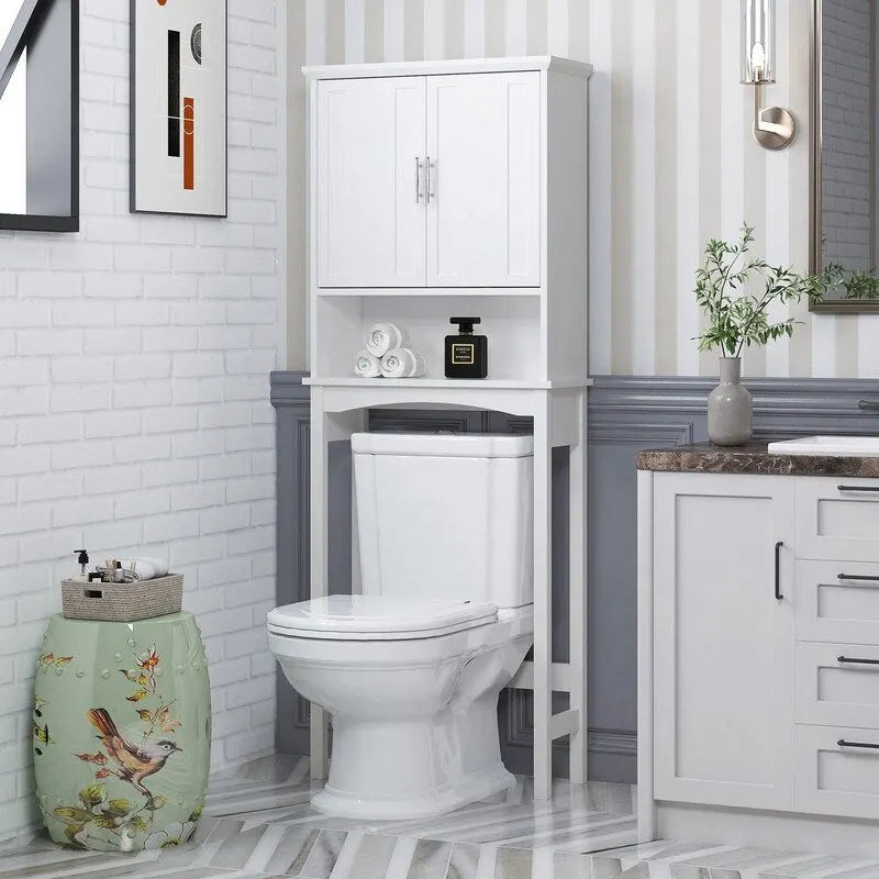Meuble de rangement WC - 9,37P x 23,62L x 62,2H