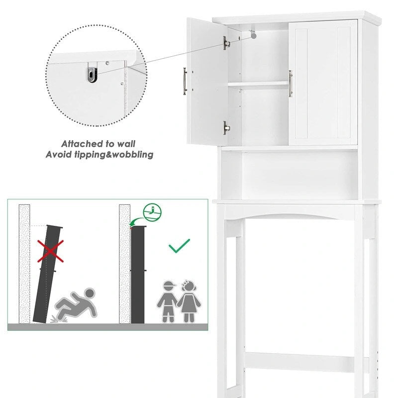 Meuble de rangement WC - 9,37P x 23,62L x 62,2H