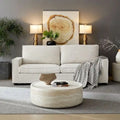Canapé au design moderne de 87,4 pouces avec porte-gobelet et sacs de rangement